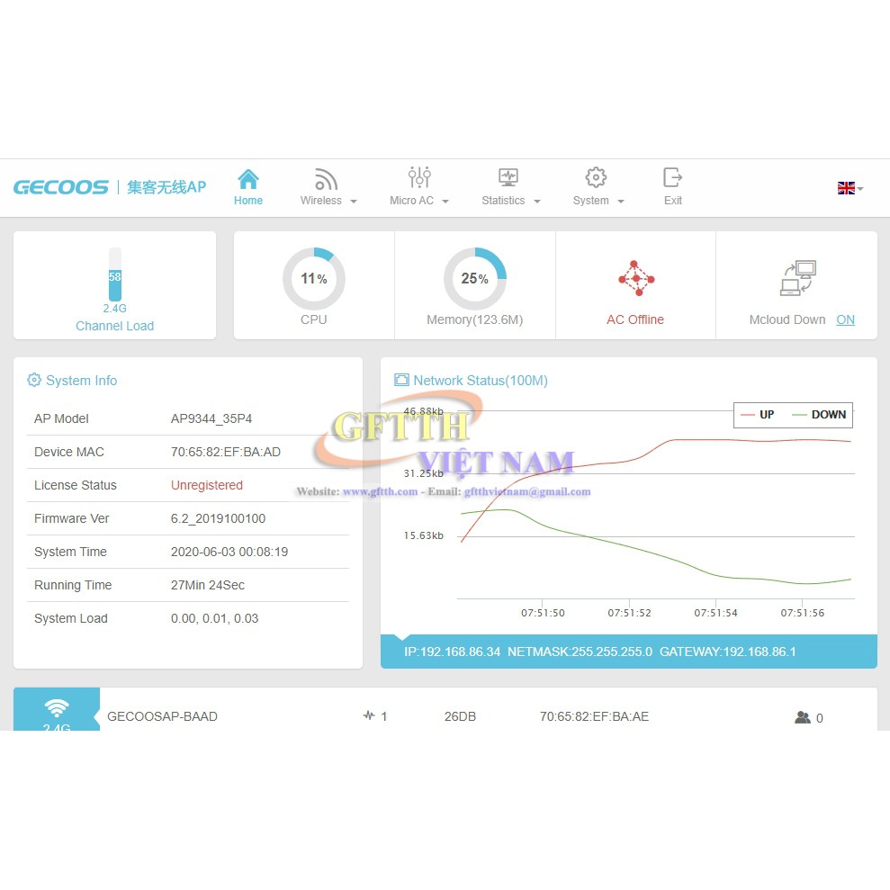 Wifi AP9344_35P4 Qualcomm ar9344 Cổng lan 1 Gigabit, Khoảng cách xa 100M, Bao gồm nguồn dc | BigBuy360 - bigbuy360.vn