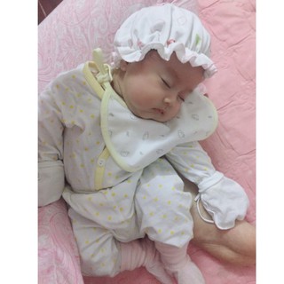Mũ vải cotton NHÚN BÈO cho bé gái từ 0-6 tháng. Nón sơ sinh cho bé