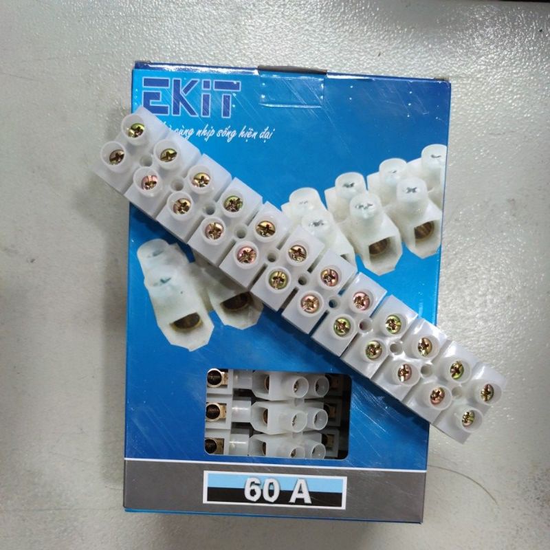 cầu đấu 60a 12p ekit hộp 10 thanh