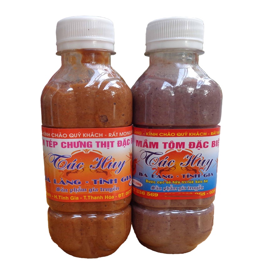 Combo 1 mắm tép chưng thịt Ba Làng - Thanh Hóa 300ml + 1 mắm tôm Ba Làng - Thanh Hóa 300ml (siêu ngon - bổ -rẻ)