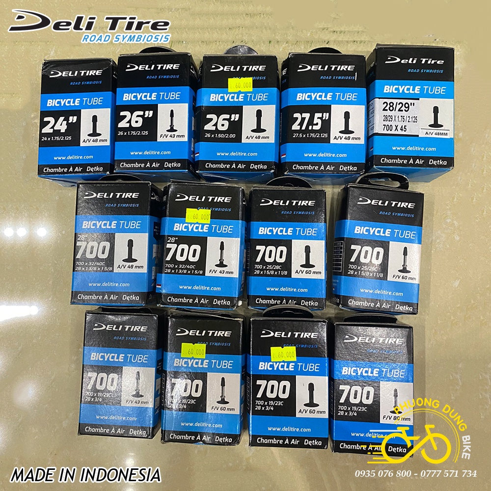 Ruột (Săm) xe đạp Deli Tire dành cho vành 24IN 26IN 27.5IN 29IN 700C