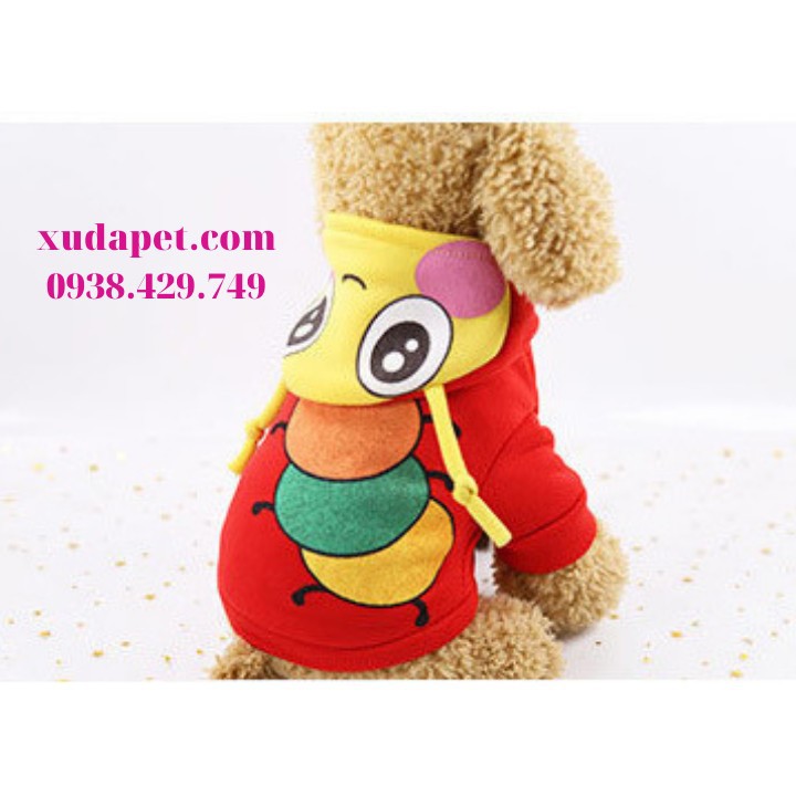 : Áo Hoodie Hình Sâu Bướm giúp cho thú cưng trông rất xinh xắn, thời trang – Xudapet - SP000579