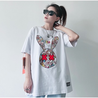 Áo thun tay lỡ TEEKO phông Unisex nam nữ Cotton oversize form rộng Yolo Rabbit