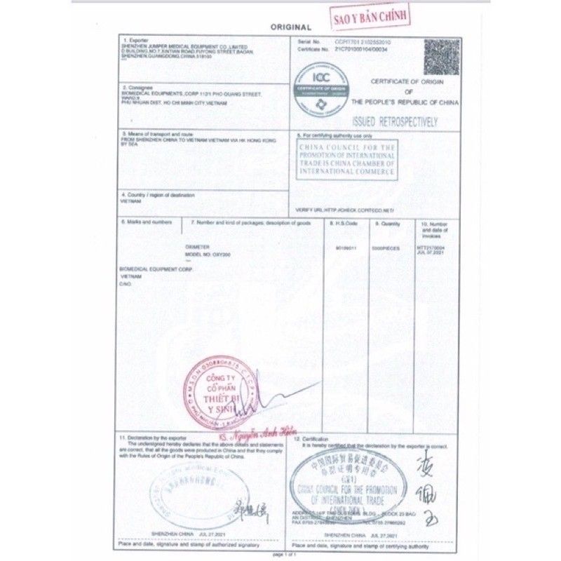 Máy đo nồng độ oxy trong máu Spo2 Microlife Oxy200 Thương hiệu Thụy Sỹ