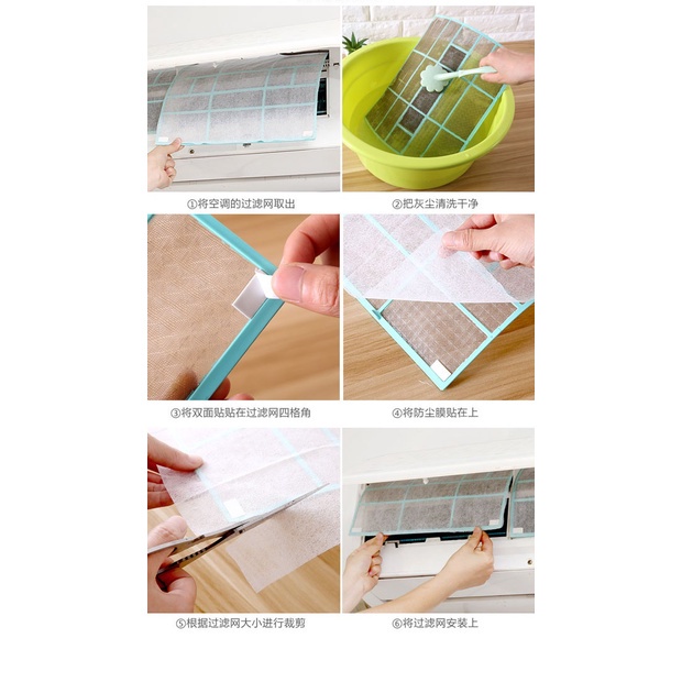 SET 2 Tờ Giấy Lọc Bụi Dùng Cho Máy Điều Hòa Không Khí