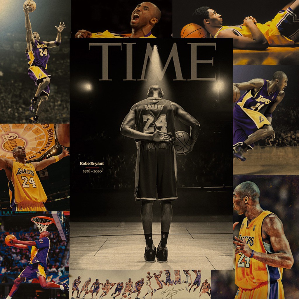 Poster Bóng Rổ Hình Ngôi Sao NBA Stephen Curry Giấy Kraft Chống Nước Phong Cách Cổ Điển Kích Cỡ 52*36 cm