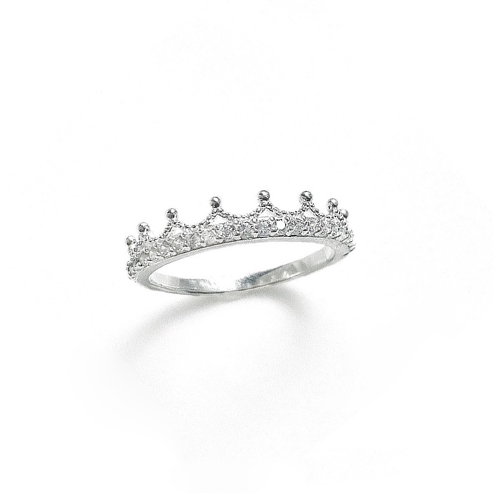 Nhẫn bạc nữ Anta ATJ9041 vương miện đính đá Crown ring