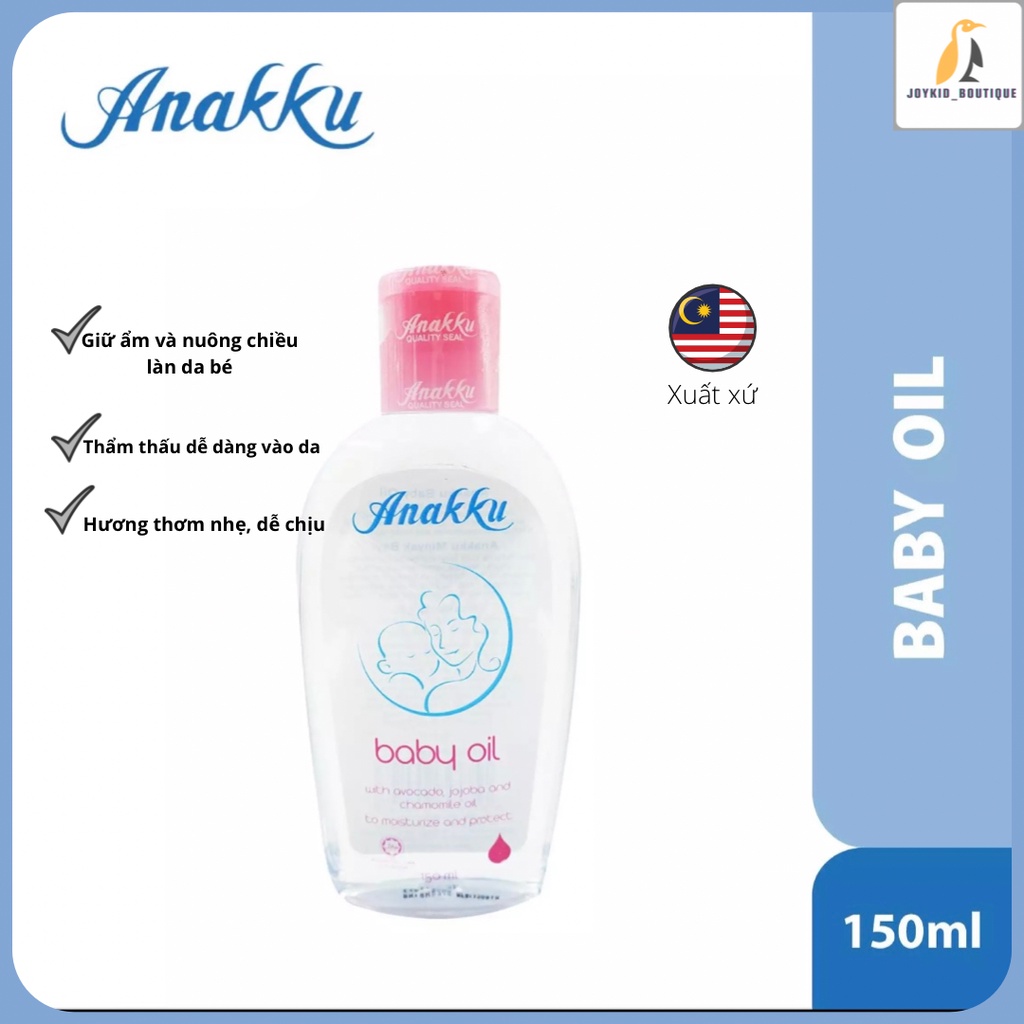 Dầu dưỡng ẩm Anakku cho bé mếm da giữ ẩm 150ml