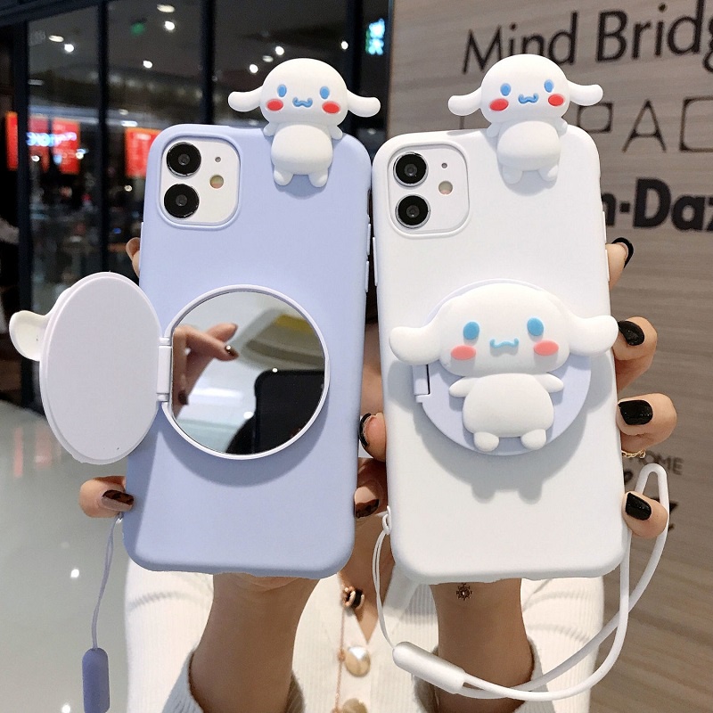 Ốp Điện Thoại Mặt Gương Hình Thỏ Cinnamon Cho iPhone 6 6s 6p 6sp 7 7p 8 8p X Xs Xsmax