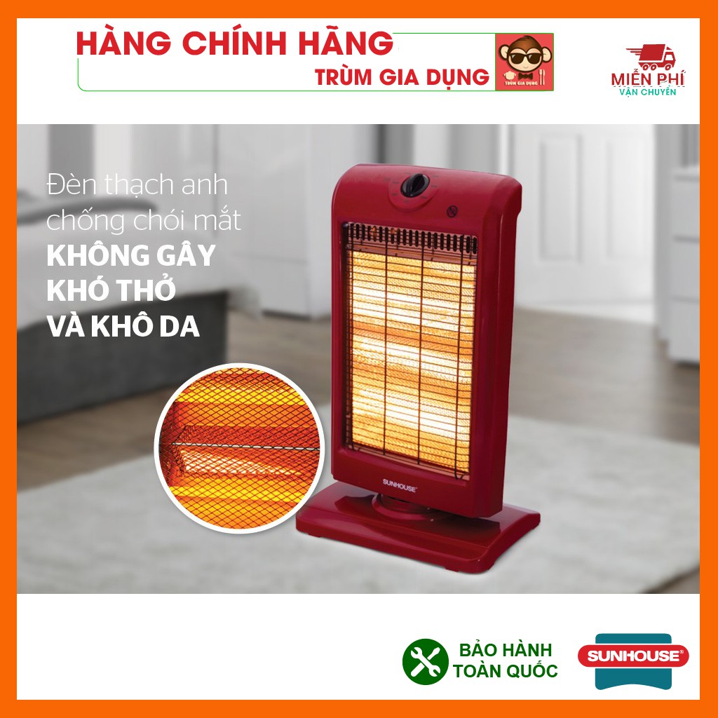 Đèn sưởi ấm phòng mùa đông, Quạt sưởi 3 bóng Sunhouse 3 bóng 800w