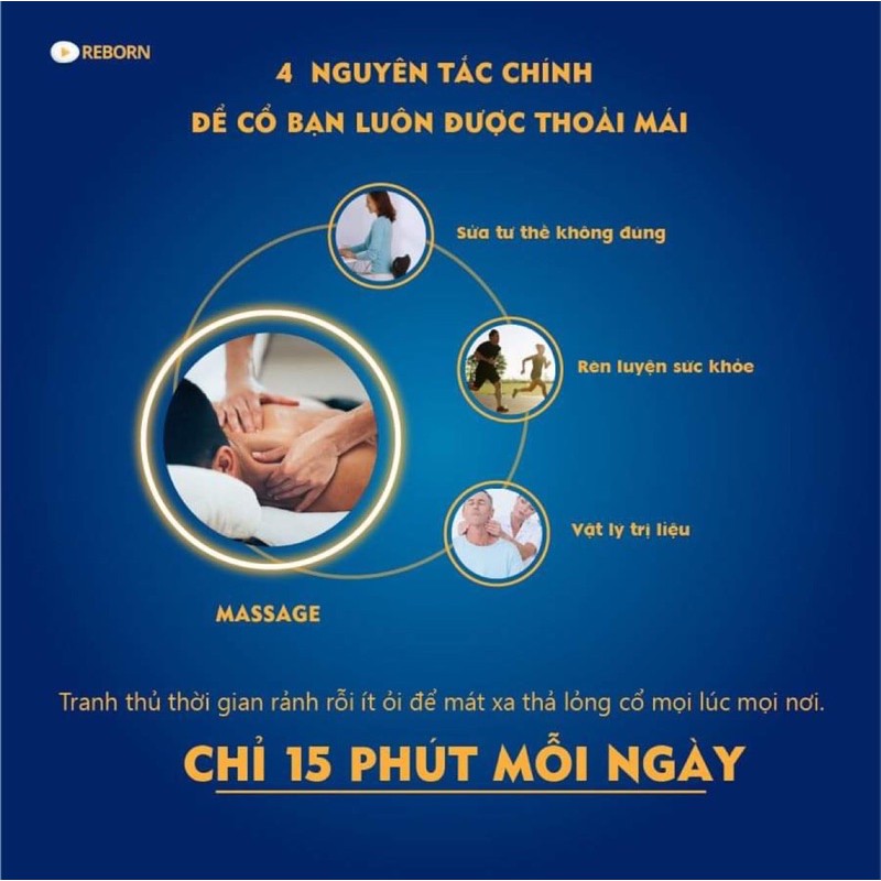 [BH 12 tháng] Máy mát xa cổ vai gáy Reborn Hàn Quốc kèm hdsd Tiếng Việt