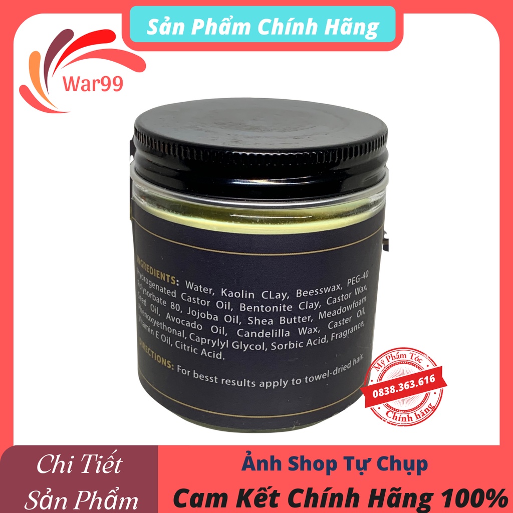 Sáp vuốt tóc nam tạo kiểu BATTLE BORN clay pomade bản cao cấp lọ thủy tinh siêu giữ nếp