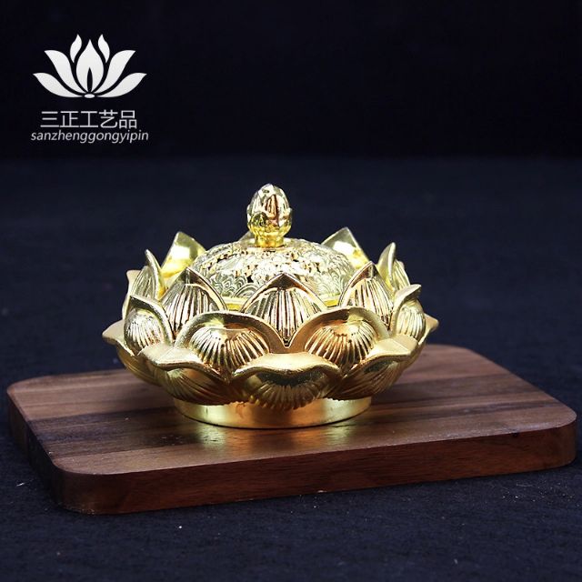 Lư xông trầm hoa sen size lớn tặng kèm hồ lô & 2 vòng khoanh trầm | BigBuy360 - bigbuy360.vn