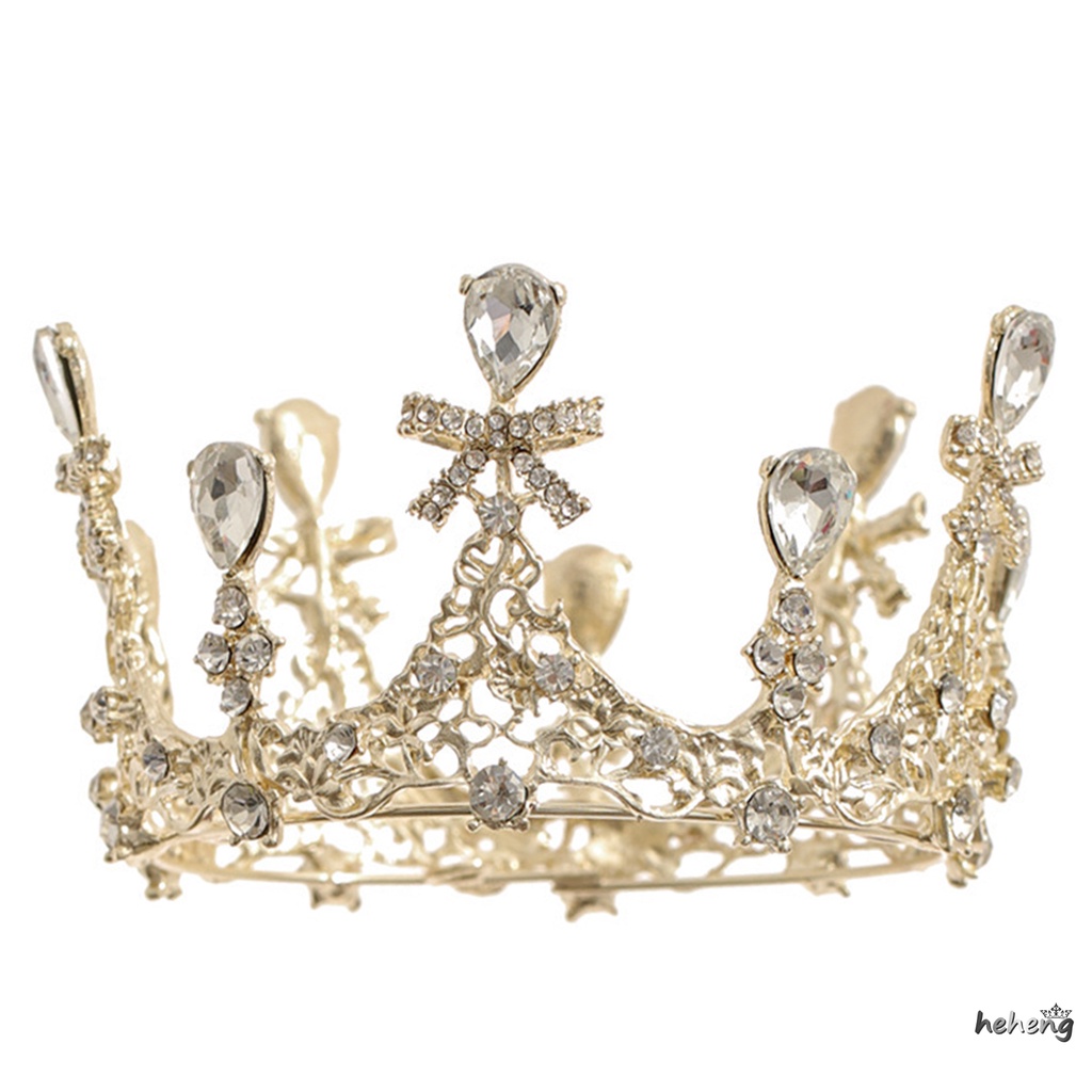 Cài Tóc Hình Vương Miện Đính Đá Lấp Lánh Cho Cô Dâu