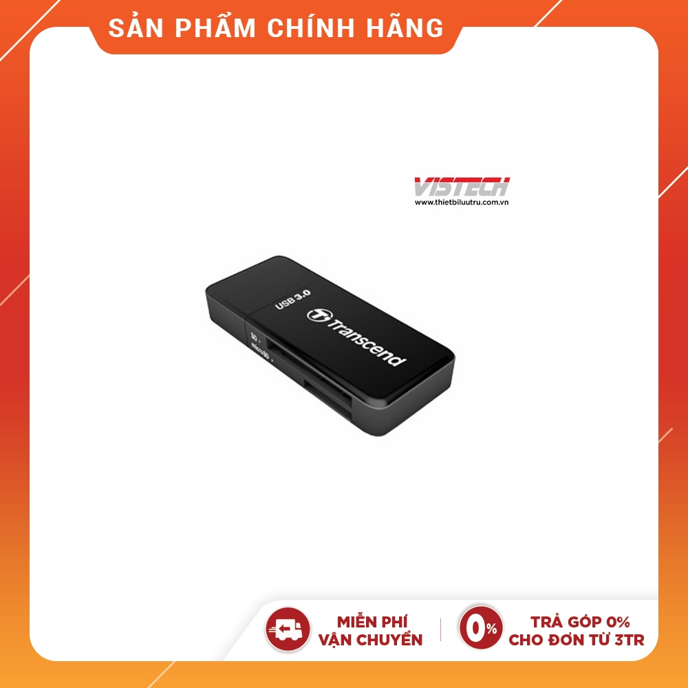 Đầu đọc thẻ nhớ Transcend USB 2.0 RDP5 (Đen)