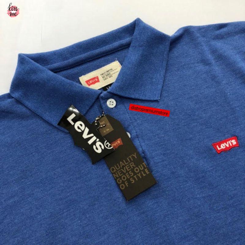 Áo Thun Polo Vải Cotton In Họa Tiết Levis Cá Tính Cho Nam