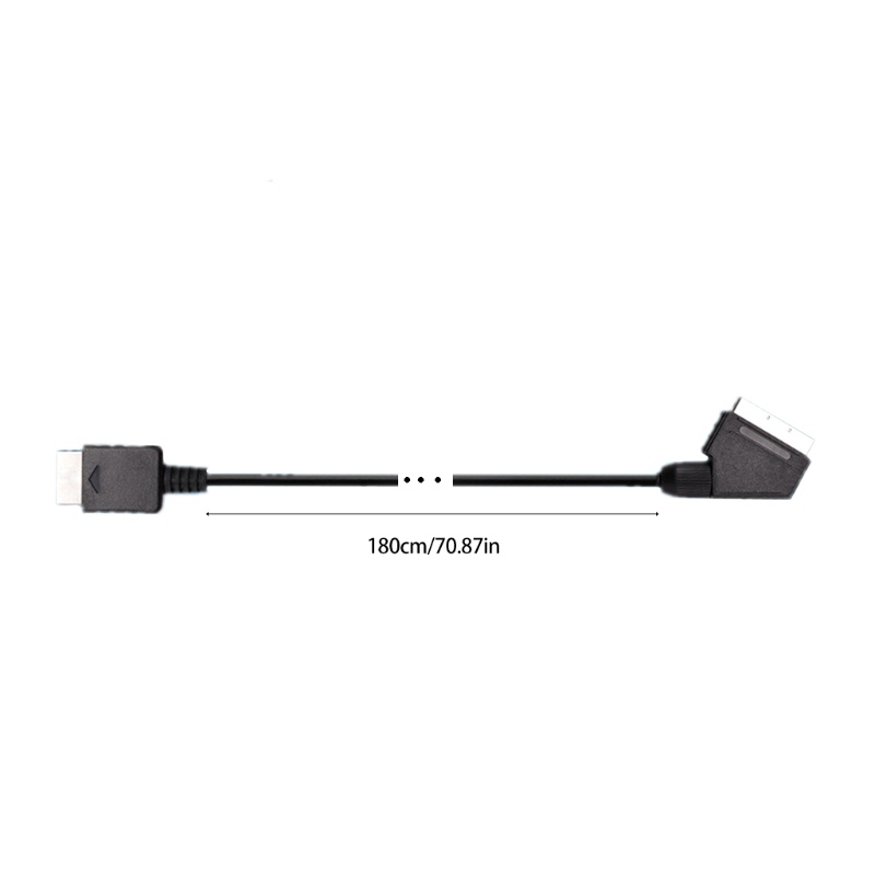 Dây Cáp 1 8M 6FT Scart RGB Cho PS1 for PS2 for PS3 RGB Scart TV Lea