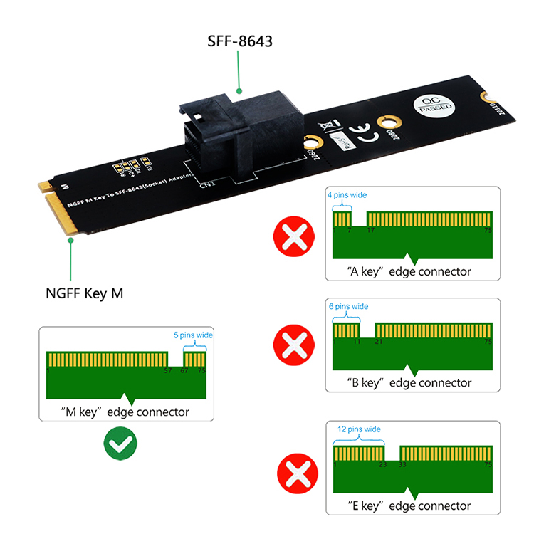 Thẻ Chuyển Đổi Ngff M.2 M Key Sang Sff-8643 Sang M Sff Nvme | BigBuy360 - bigbuy360.vn