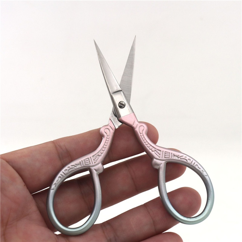 Kéo cắt bằng thép không gỉ In vàng Mini DIY Thủ công Kéo cắt vải May Vá Kéo Vật dụng văn phòng
