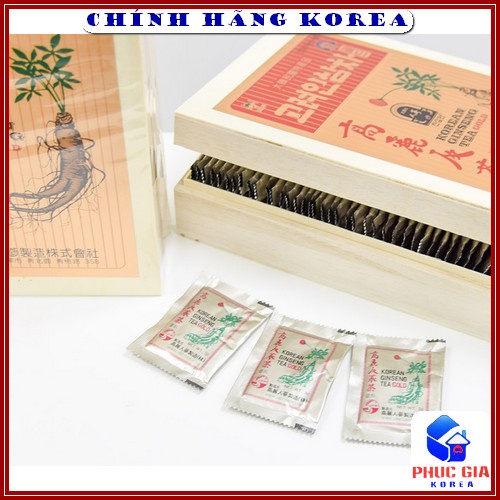 Trà Sâm Hộp Gỗ Okinsam Hàn Quốc, Hộp 100 gói | BigBuy360 - bigbuy360.vn