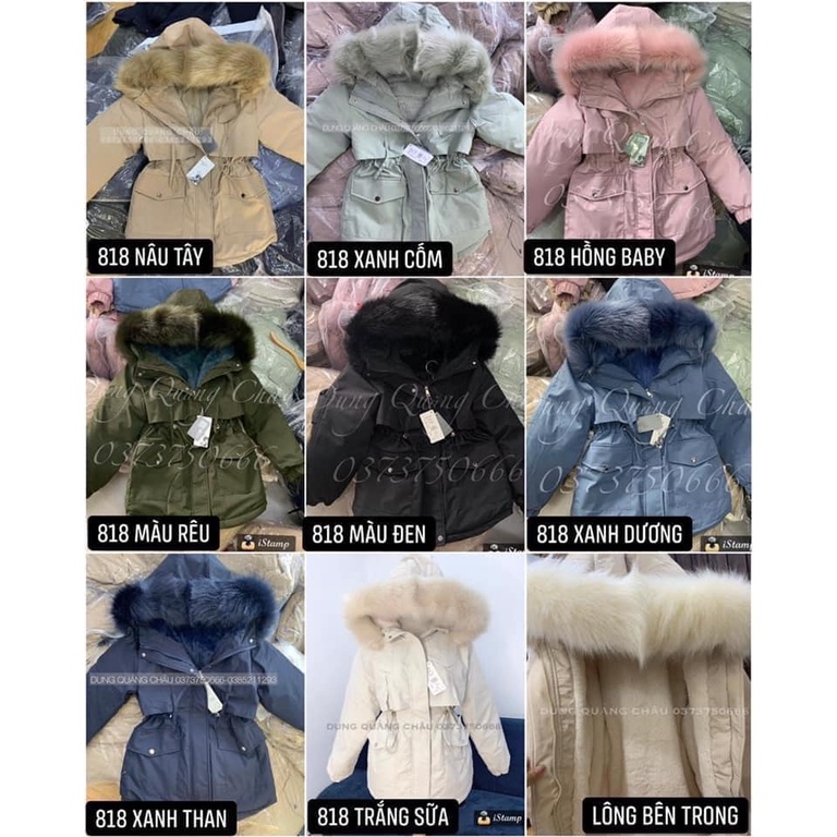 Áo Phao Parka Mã 818 Dây Rút Eo Lót Lông Dày Dặn Hàng Loại 1 Đủ Size | WebRaoVat - webraovat.net.vn