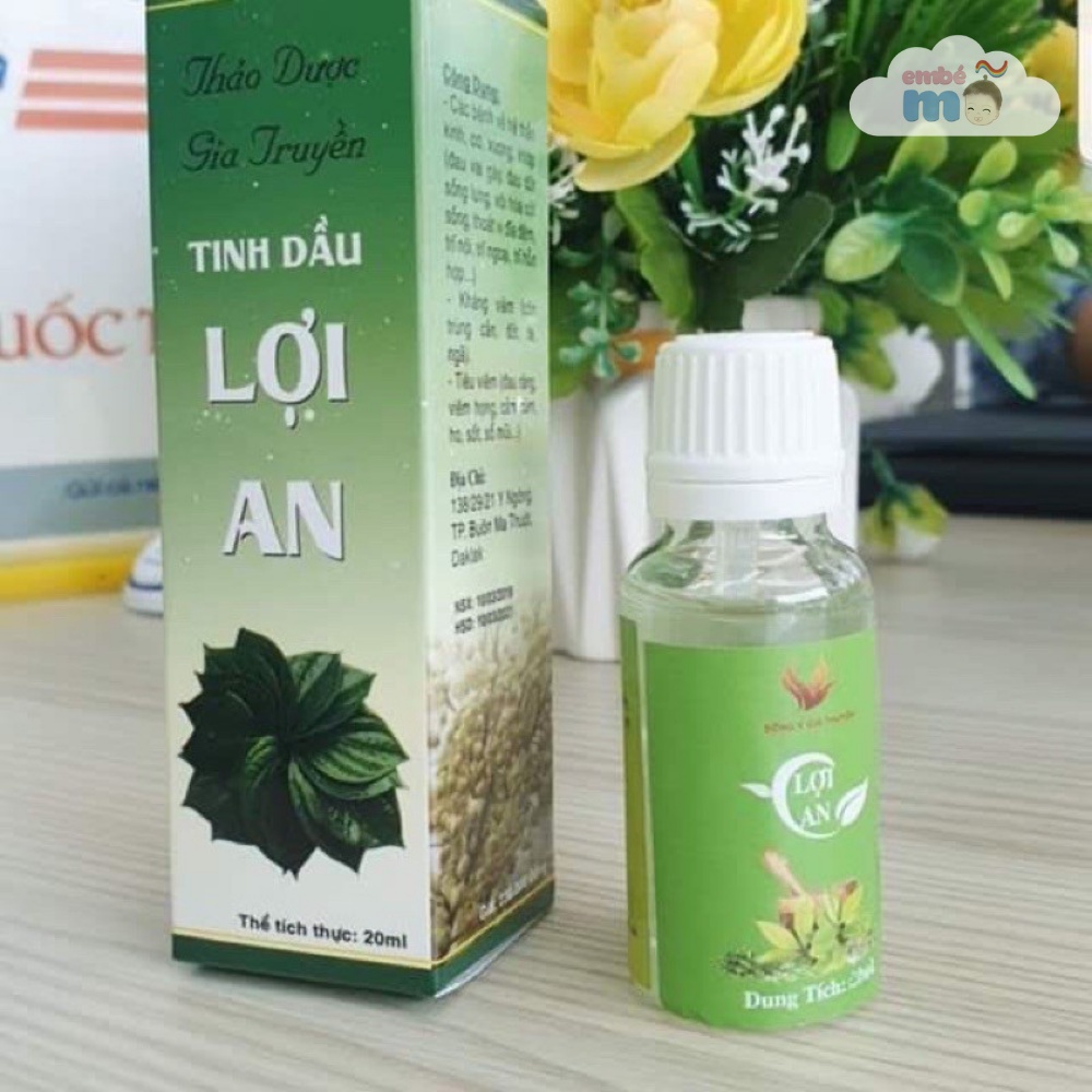 Tinh Dầu Lợi An Chai 20ml Tinh Dầu Giảm Cảm Lạnh Mẩn Ngứa Cho Bé - Embé Mỡ