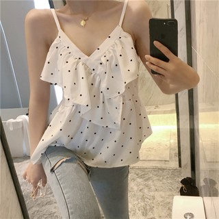 áo 2 dây chấm bi