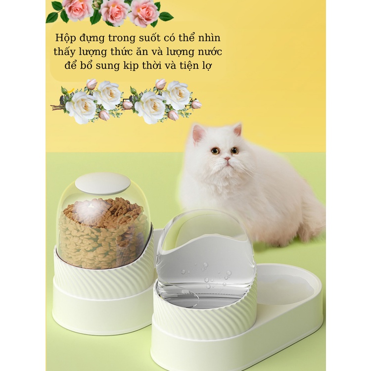 Khay đựng tự động đồ ăn đồ uống cho chó mèo tiện lợi nhựa abs an toàn