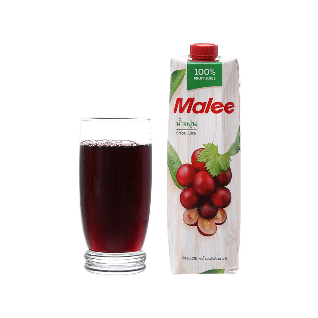 [Hộp 1 Lít] NƯỚC ÉP NHO [Thailand] MALEE Grape Juice (ttdt)