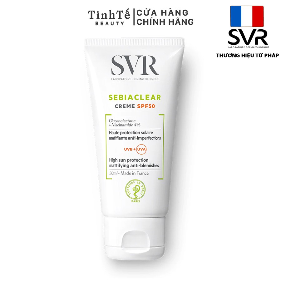 Kem chống nắng cho da dầu mụn SVR Sebiaclear Crème SPF50 40ml