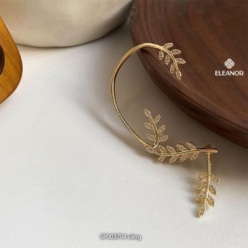 Bông tai nữ gắn vành Eleanor Accessories hình vòng nguyệt quế phụ kiện trang sức sang chảnh 3704 (một chiếc)