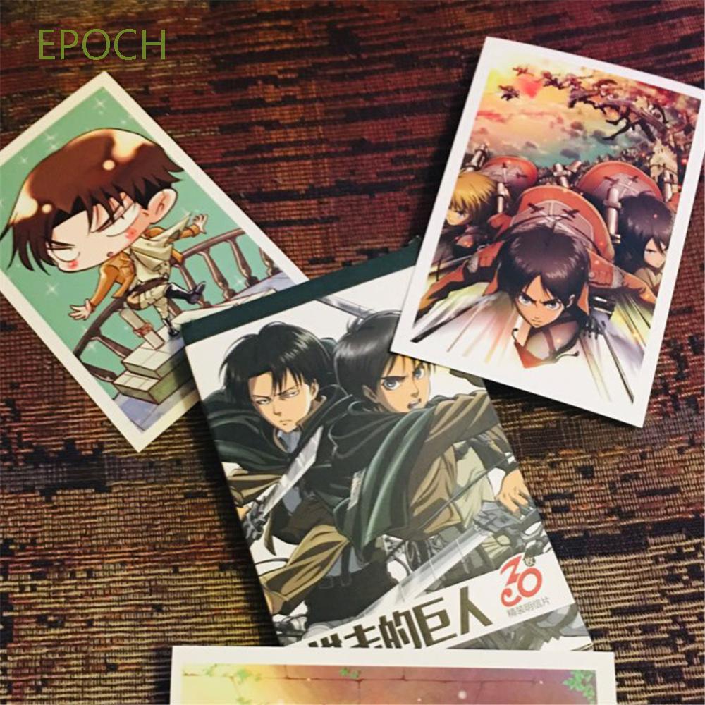 EPOCH Set 30 Tấm Bưu Thiếp Phong Cách Anime Attack On Titan