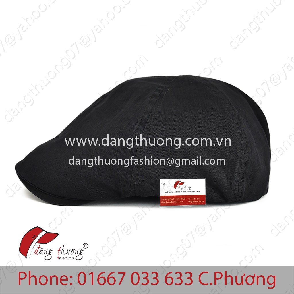 Mũ nón nồi nam kaki bere beret phong cách cổ điển vintage