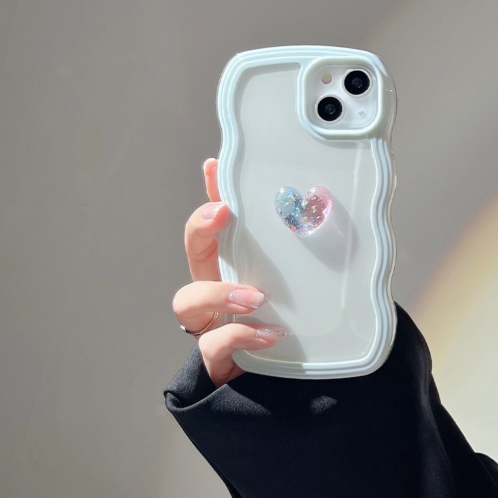 Ốp lưng iphone Ốp Điện Thoại Họa Tiết Trái Tim Ba Chiều Cho iphone13pro Max iPhone 12 11 Promax/X/Xs/13/Pro/Max Dinuo case-III/TX