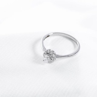 Nhẫn vàng trắng DOJI cao cấp 14K 0819R-LAL027