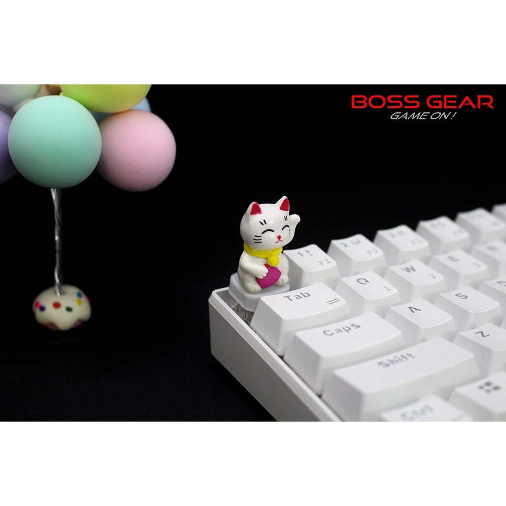 Keycap lẻ hình Mèo thần tài siêu dễ thương( Keycap Artisan )