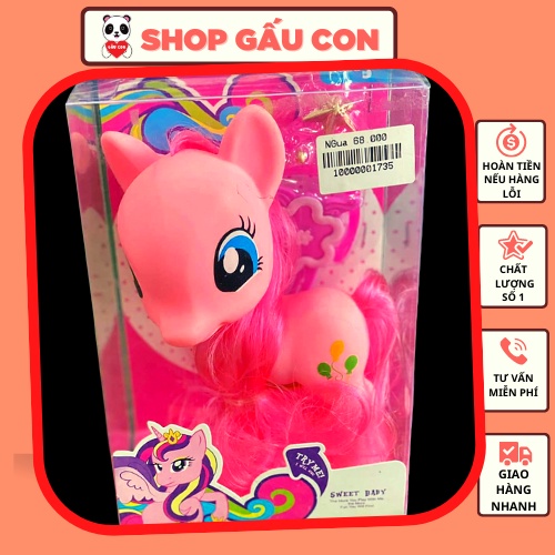 Đồ chơi trẻ em Ngựa Pony- nhân vật phim hoạt hình My Little Pony bằng nhựa cao cấp Gấu Con