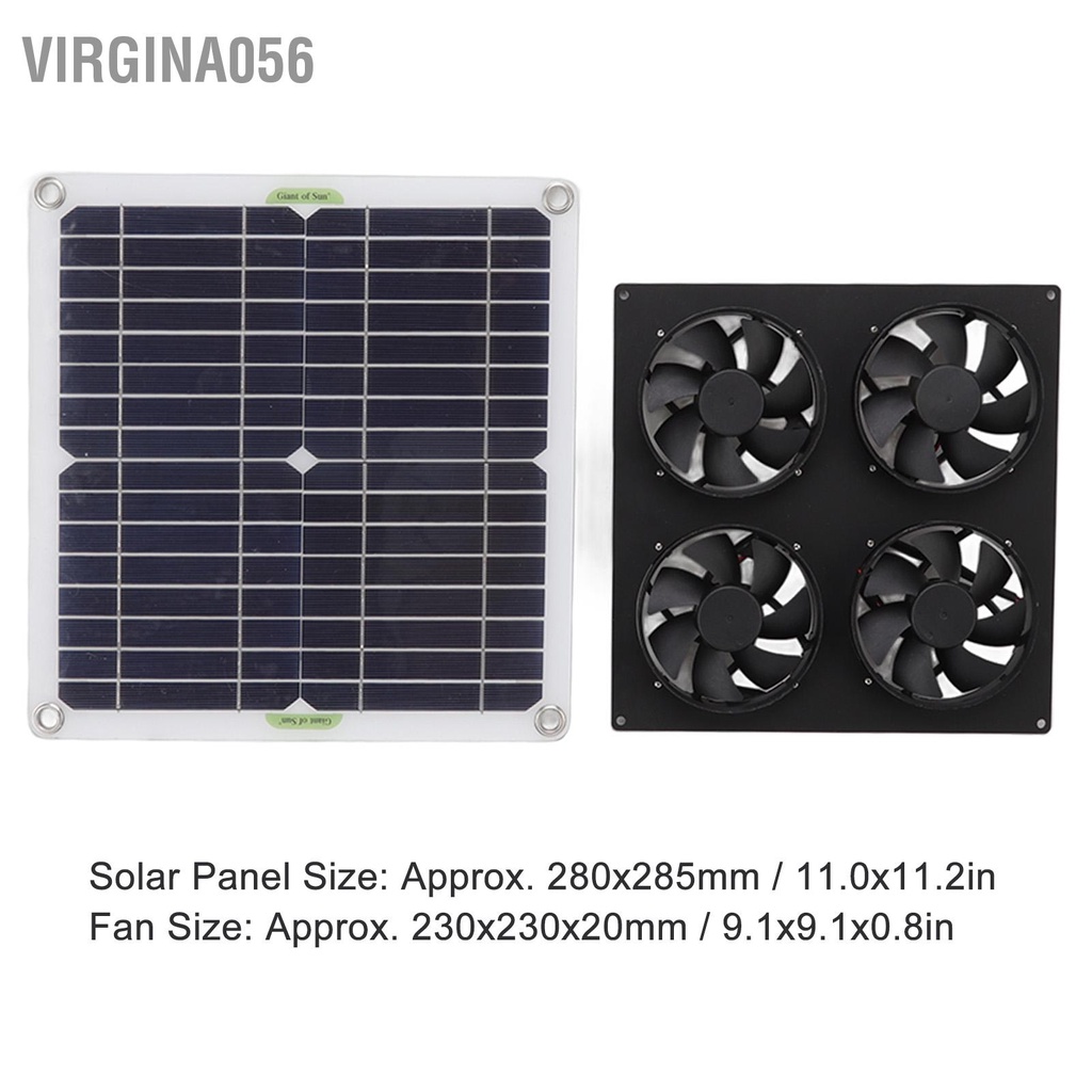 Có thể bán buôn Bộ quạt bảng điều khiển năng lượng mặt trời Bảng silicon đơn tinh thể Có khả chịu thời tiết 4 Quạt cho chuồng gà nhỏ Nhà kính nhà nuôi thú cưng Cửa sổ thoát khí Virgina056 Hàng giao ngay
