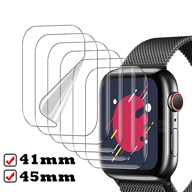 Miếng dán bảo vệ màn hình đồng hồ thông minh Apple Watch 7 Series 41mm 45mm thumbnail