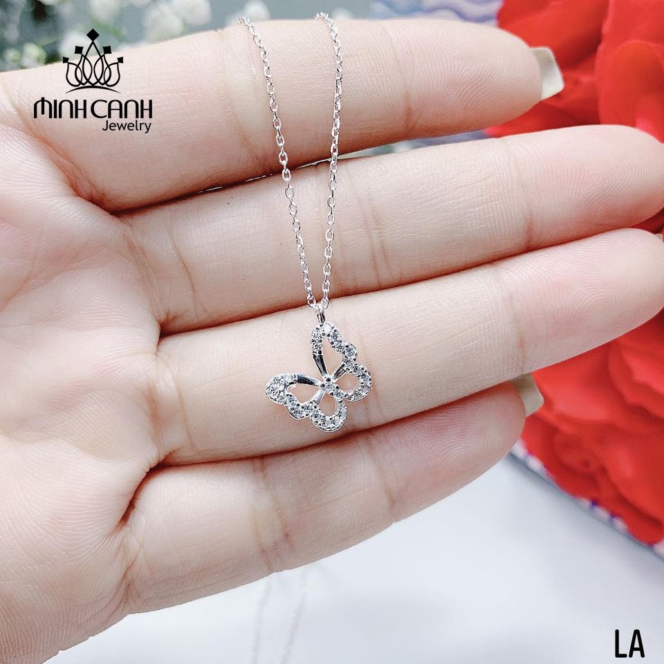 Dây Chuyền Bạc Minh Canh Jewelry Hình Bướm Đính Đá