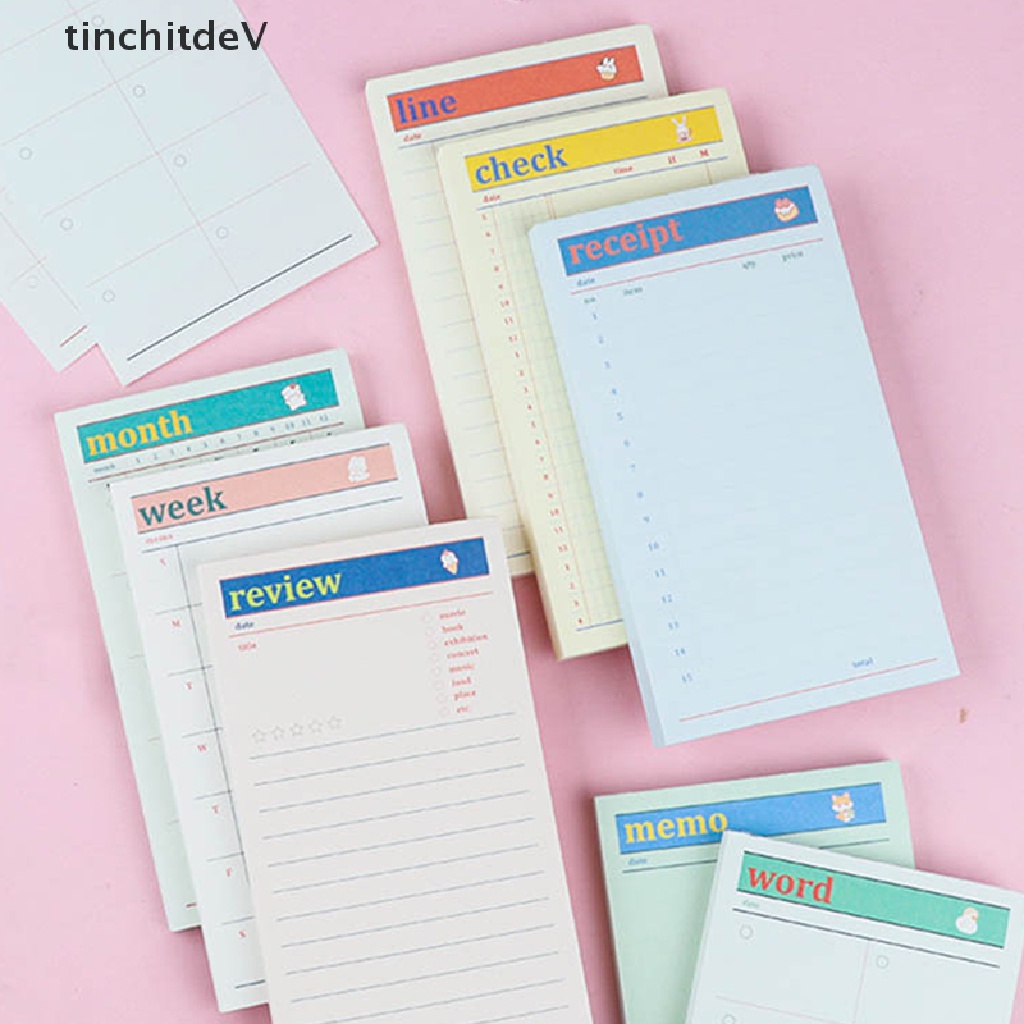 Set 60 Tờ Giấy Ghi Chú Lên Kế Hoạch Sáng Tạo Tiện Dụng