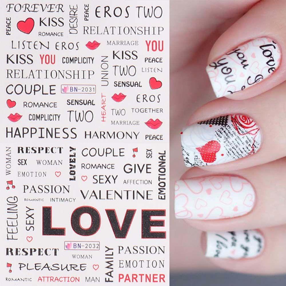 Miếng Dán Trang Trí Móng Tay Hình Bánh Donut Và Chữ Love 3D DIY