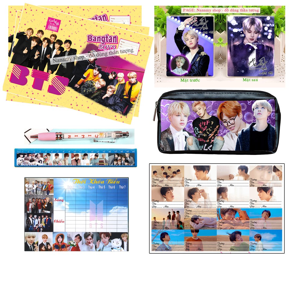 COMBO ĐỒ DÙNG HỌC TẬP JIMIN BTS