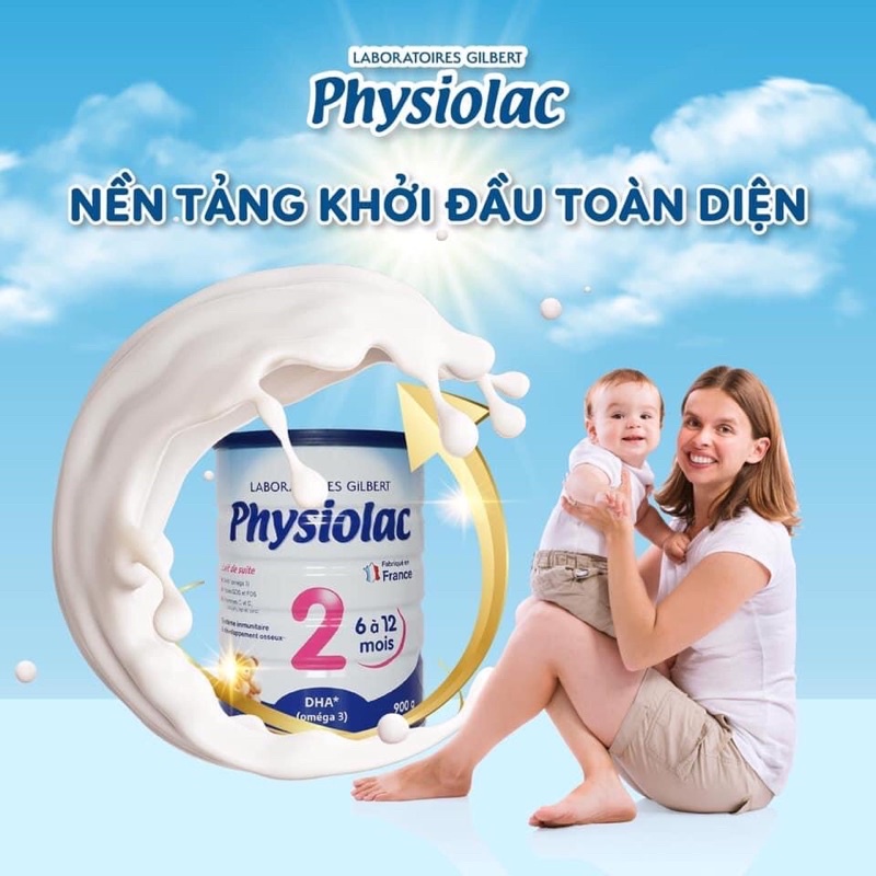 [Mã SKAMA8 giảm 8% đơn 300K] Sữa Physiolac Số 1 - Số 2 - Số 3 900G Date 9/2023