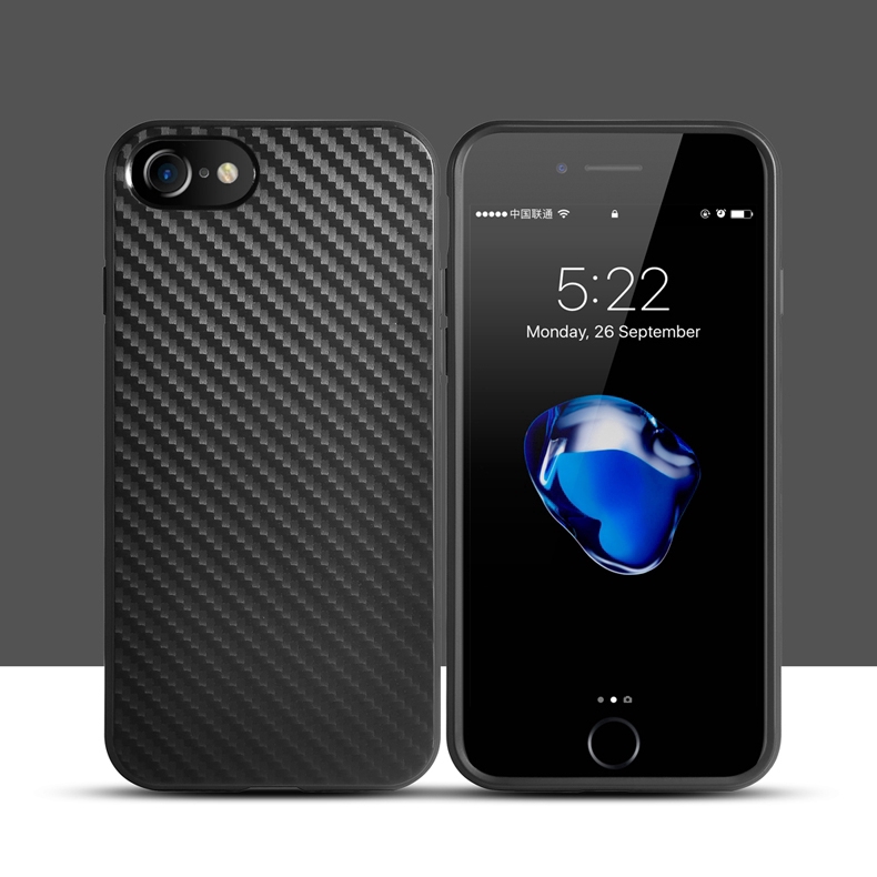 Ốp Điện Thoại silicone Mềm Chống Sốc Kết Cấu Sợi carbon Cho iphone se 2022 se2 se3 5s 6 6s 7 8 plus xr x xs max