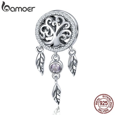 Hạt trang sức Bamoer thiết kế hình phong cách lưới giấc mơ tinh xảo