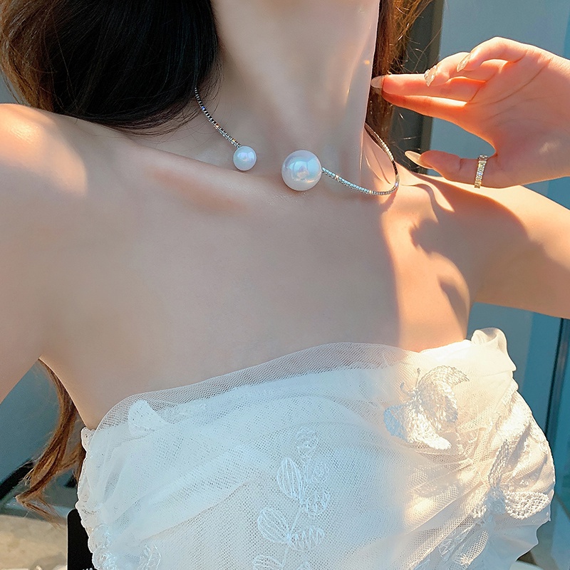 Vòng Cổ choker Đính Ngọc Trai Phong Cách Hàn Quốc Cho Nữ