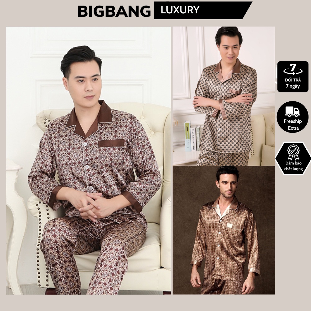 Đồ Bộ Nam Mặc Nhà Trung Niên Cho Bố Bigbang Luxury - Bộ Pyjama Trung Niên Cho Bố