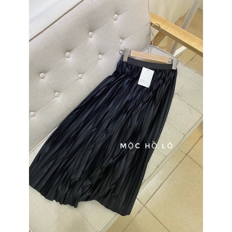 Chân váy xếp ly đen cạp chun ( ảnh thật ) | BigBuy360 - bigbuy360.vn