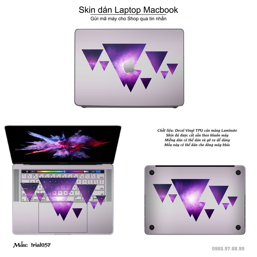 Skin dán Macbook mẫu Đa giác (đã cắt sẵn, inbox mã máy cho shop)